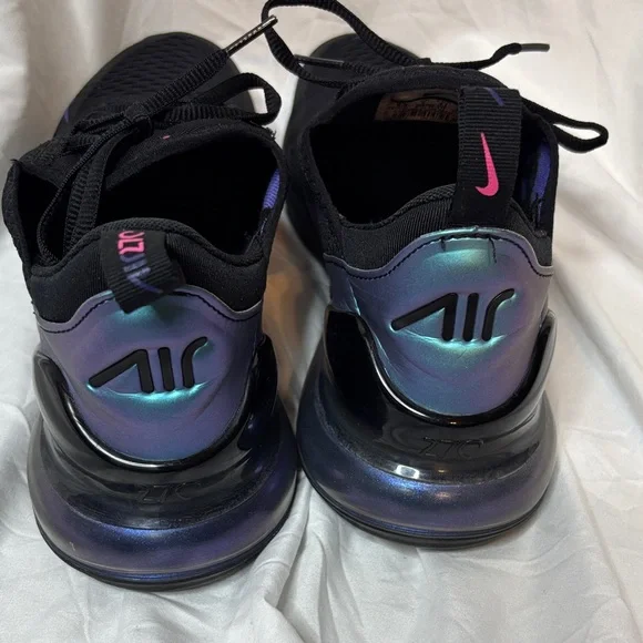Nike Air Max 270 Black with Purple and Pink Accents - Picture 6 of 10